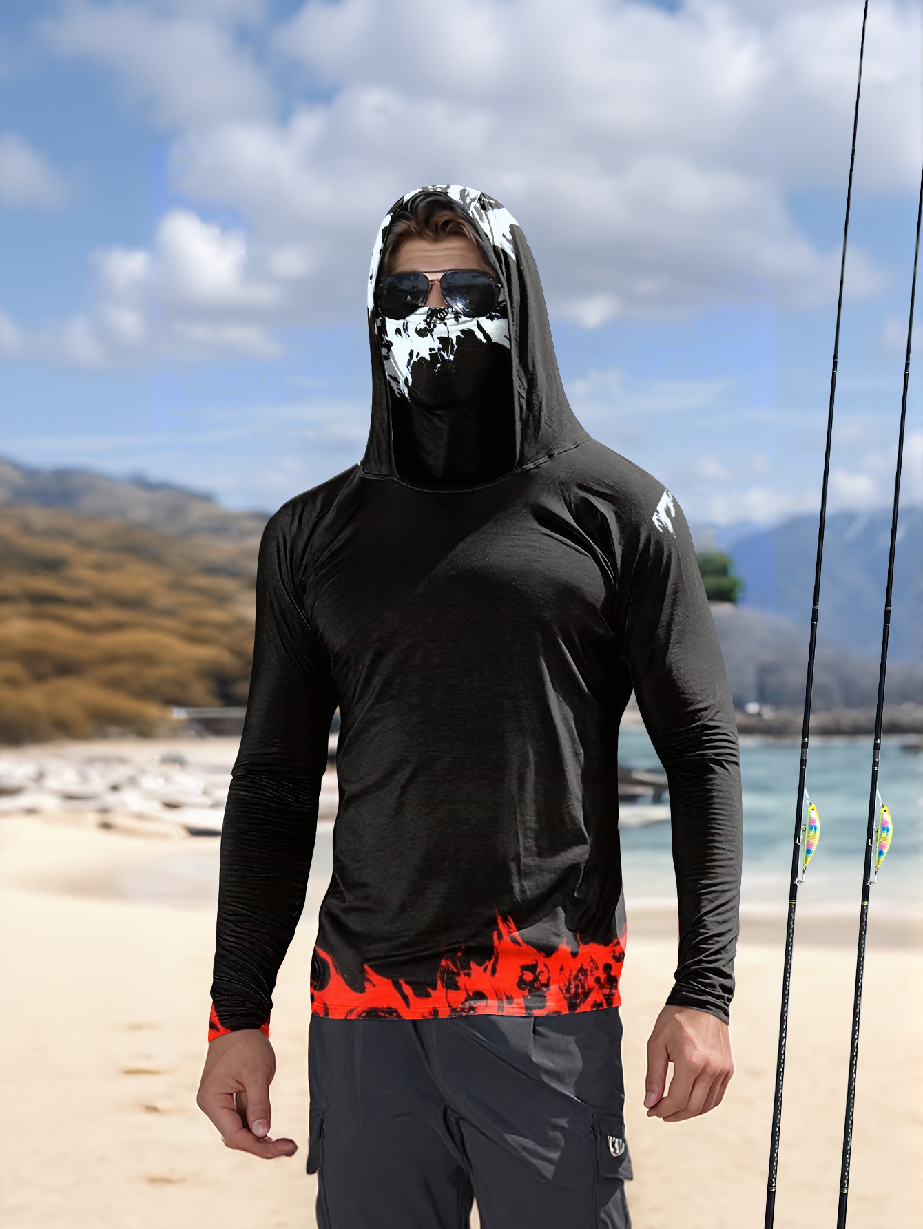 Fishing Hoodie - Camisa de pesca con capucha para