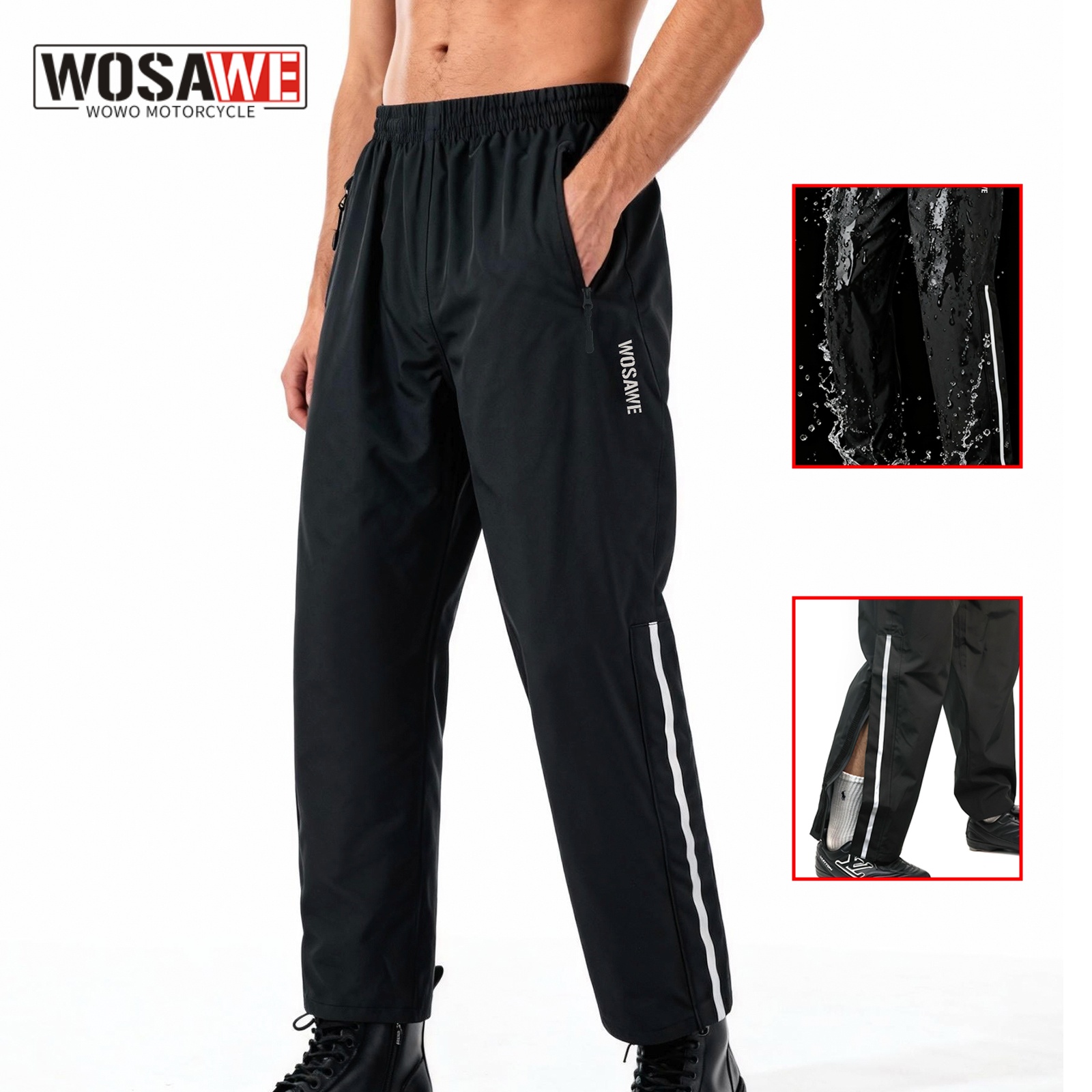 Fishing Rain Suit - WOSAWE motocicleta moto impermeable pantalones individuales