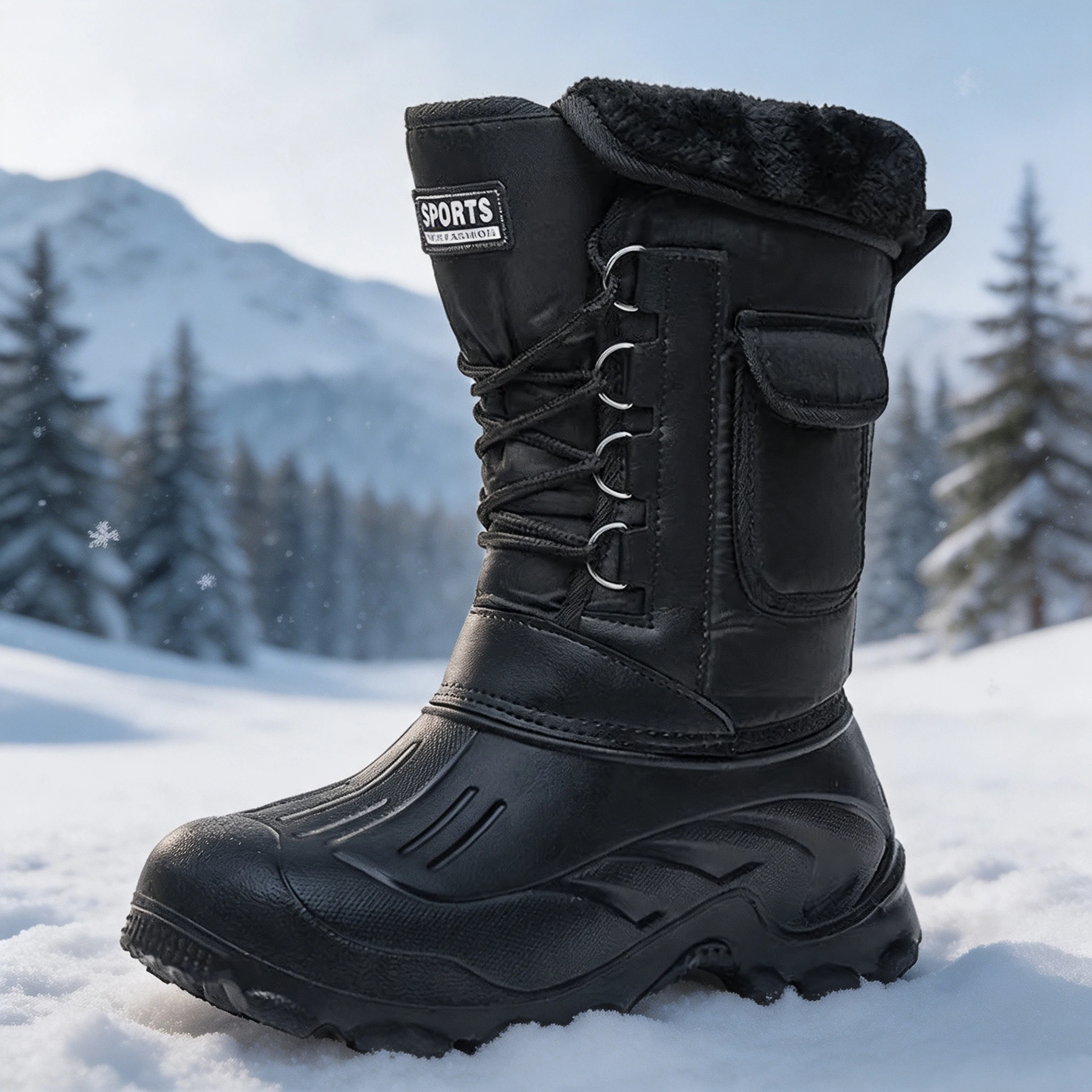 Fishing Boots - Botas de Nieve para Hombre, Zapatos