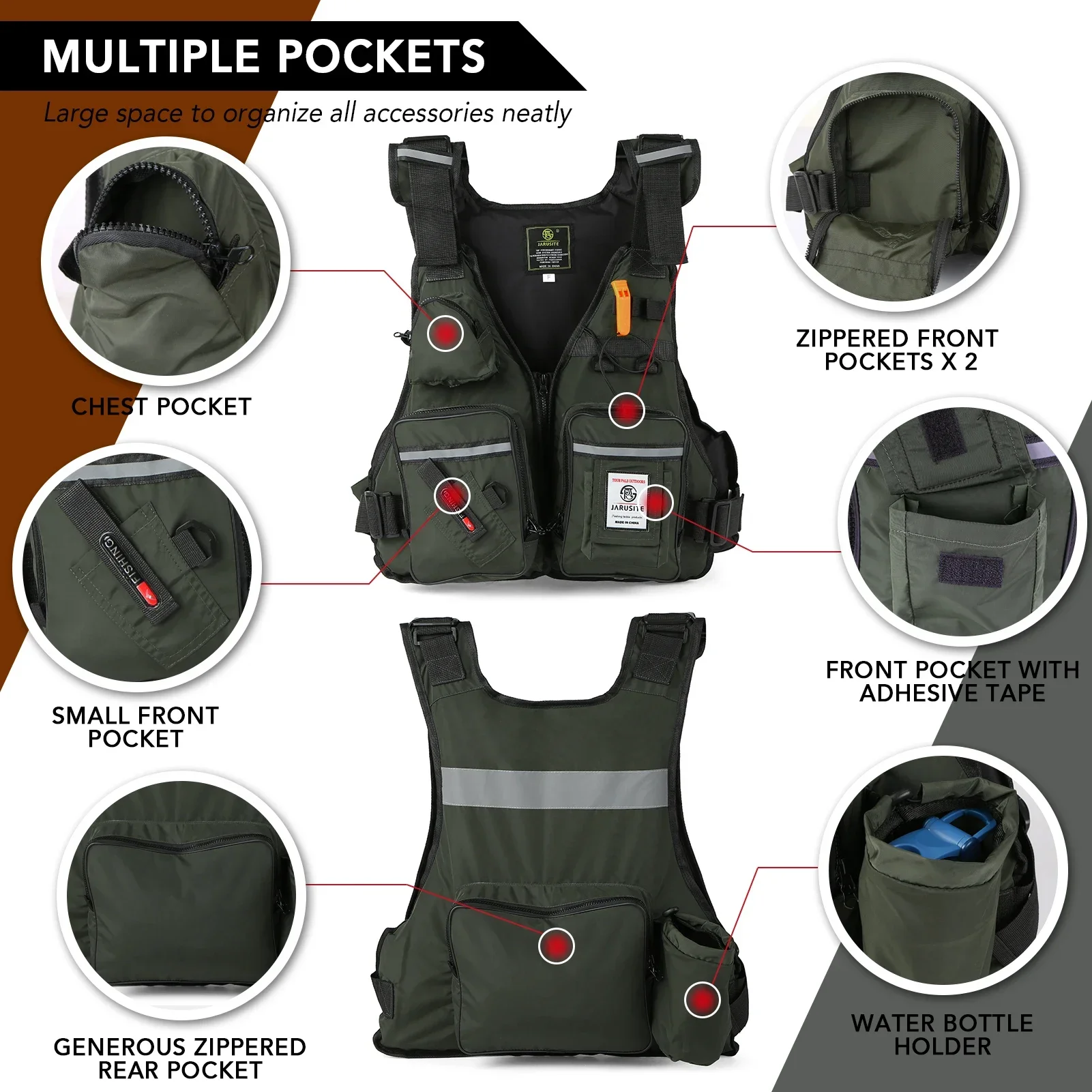 Chaleco Salvavidas para Adulto - Fishing Jacket Waterproof reseña y precio