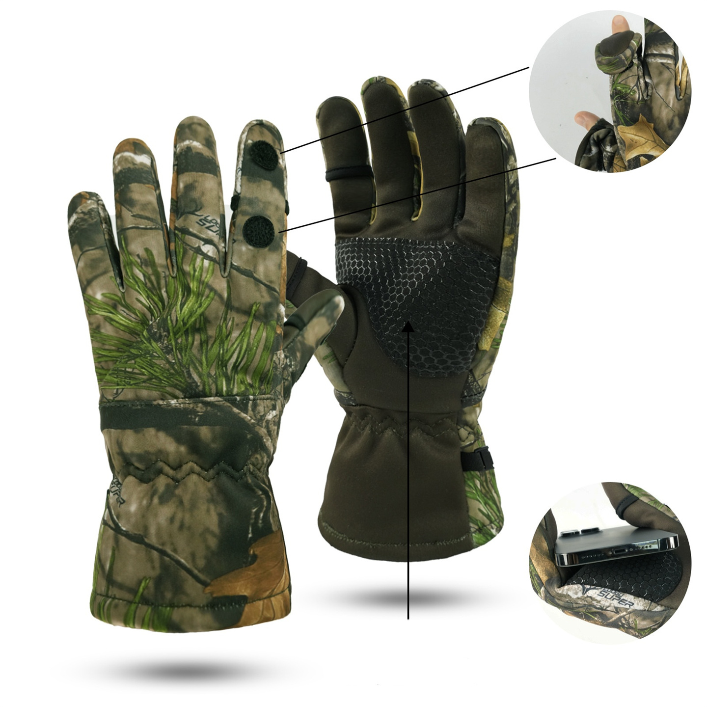 Guantes de camuflaje de caza b - Fishing Gloves reseña y precio